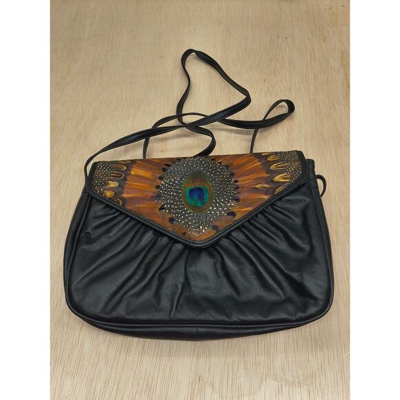 Vintage Lee Sands Hawaii Genuine Pheasant  Handbag Purse & Coin Purse - Picture 3 of 16